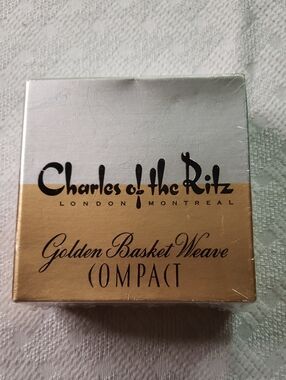 Charles Of The Ritz Golden Basketweave Compact Sealed